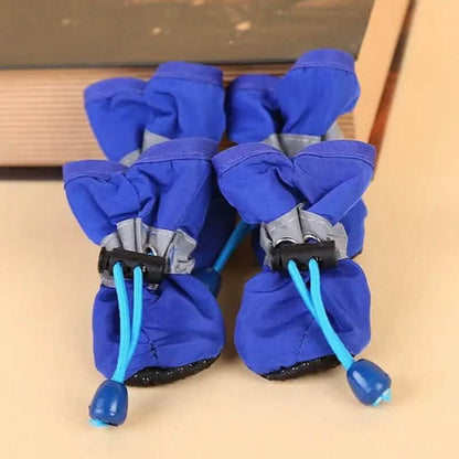 4-Pieces: Water-Resistant Dog Bootie Shoes