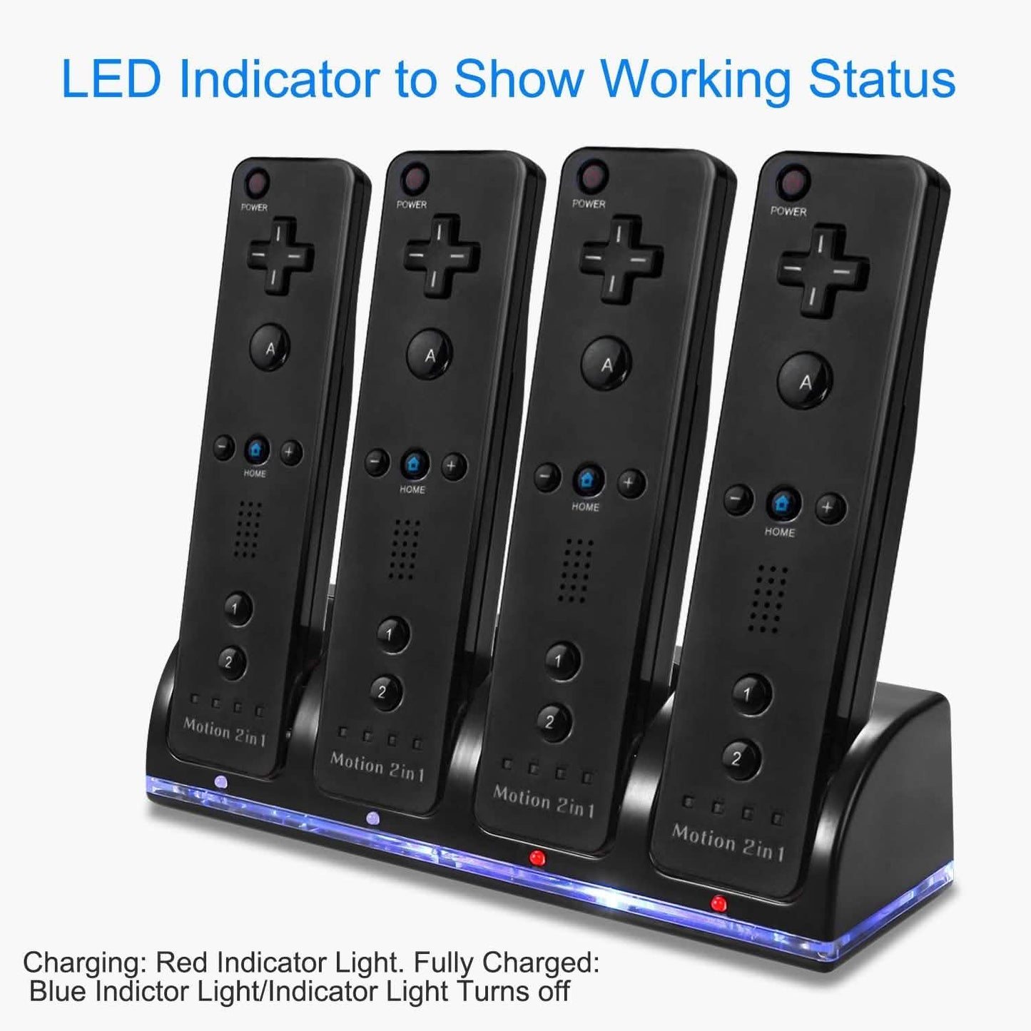 4 Remotes Charging Dock