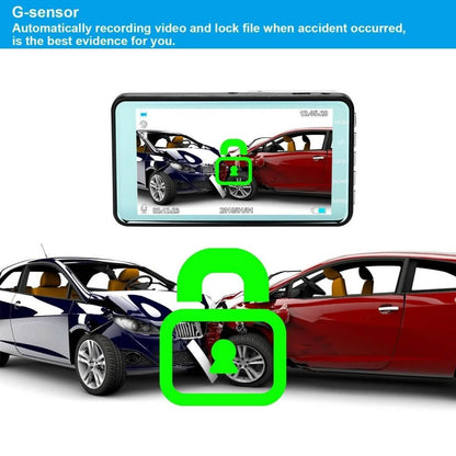 4" Vehicle 1080P Car Dashboard DVR Camera Video Recorder G-Sensor Dash Cam