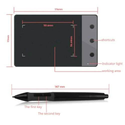 4 x 2.23" Anti-Interference USB Graphics Drawing Tablet
