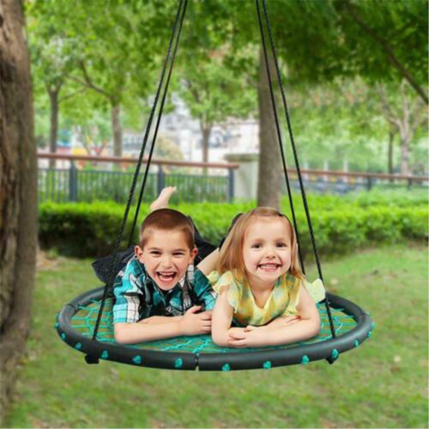 40" Disc Swings Seat Flying Saucer Tree Rope Web Net