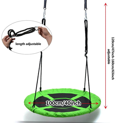 40" Flying Saucer Tree Swing Chair Kids Round Hanging Rope Seat