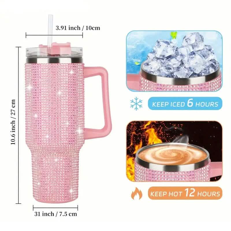 40 Oz Super Sparkly Rhinestone Bling Tumbler