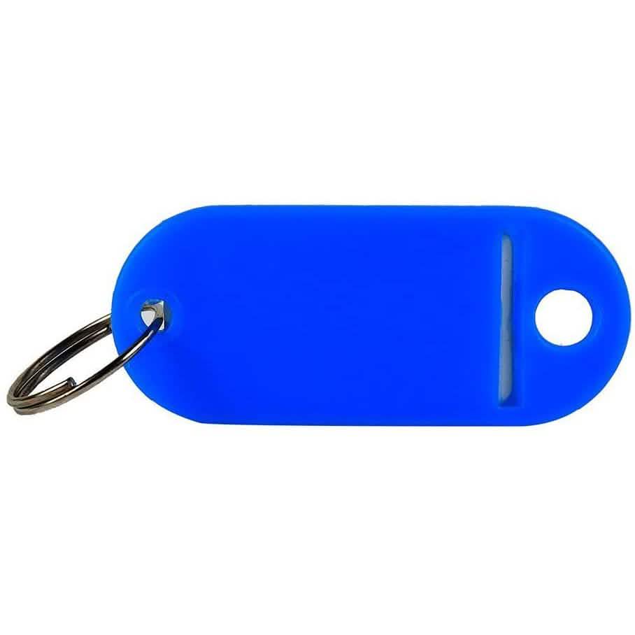40-Pack: Uniclife Tough Plastic Key Tags with Split Ring Label Window