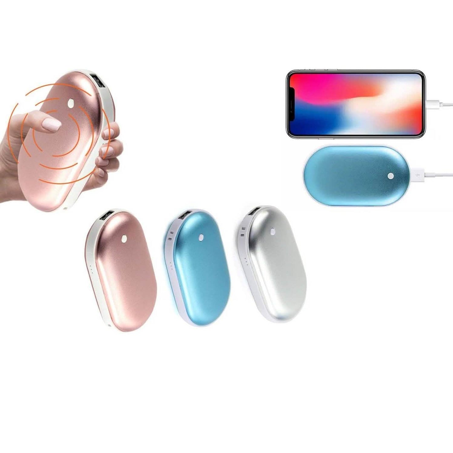 4,000 mAh Pocket Hand Warmer Heater with Power Bank