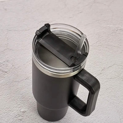 40oz Reusable Vacuum Tumbler with Insulated Double Wall and Cup Handle