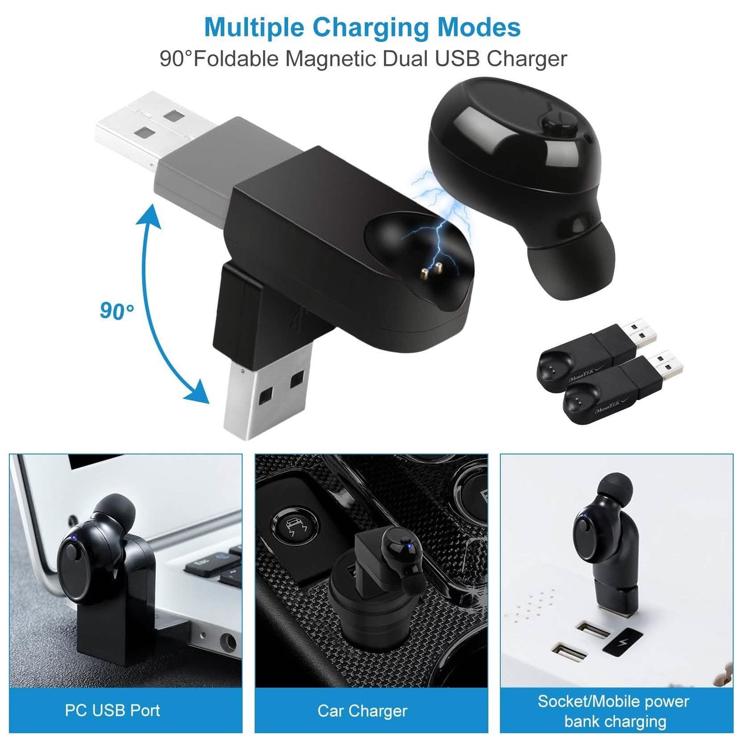 4.1 Magnetic Single Charging Earbuds