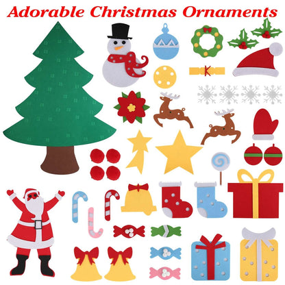 41-Piece: DIY Felt Christmas Tree Detachable Ornaments for Kids