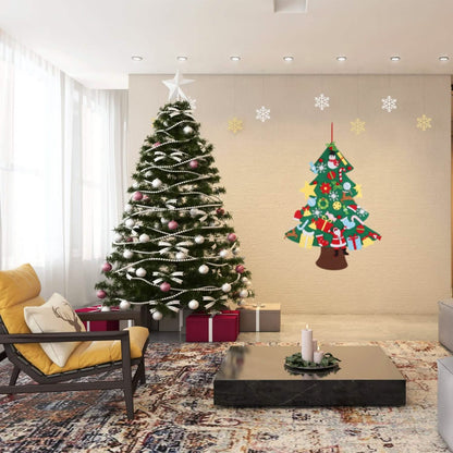 41-Piece: DIY Felt Christmas Tree Detachable Ornaments for Kids