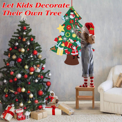 41-Piece: DIY Felt Christmas Tree Detachable Ornaments for Kids