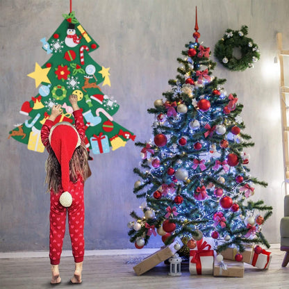 41-Piece: DIY Felt Christmas Tree Detachable Ornaments for Kids