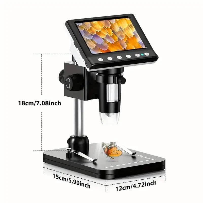 4.3'' IPS LCD Digital Microscope 1000X Magnification Microscope