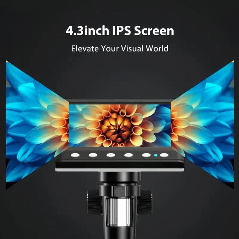4.3'' IPS LCD Digital Microscope 1000X Magnification Microscope