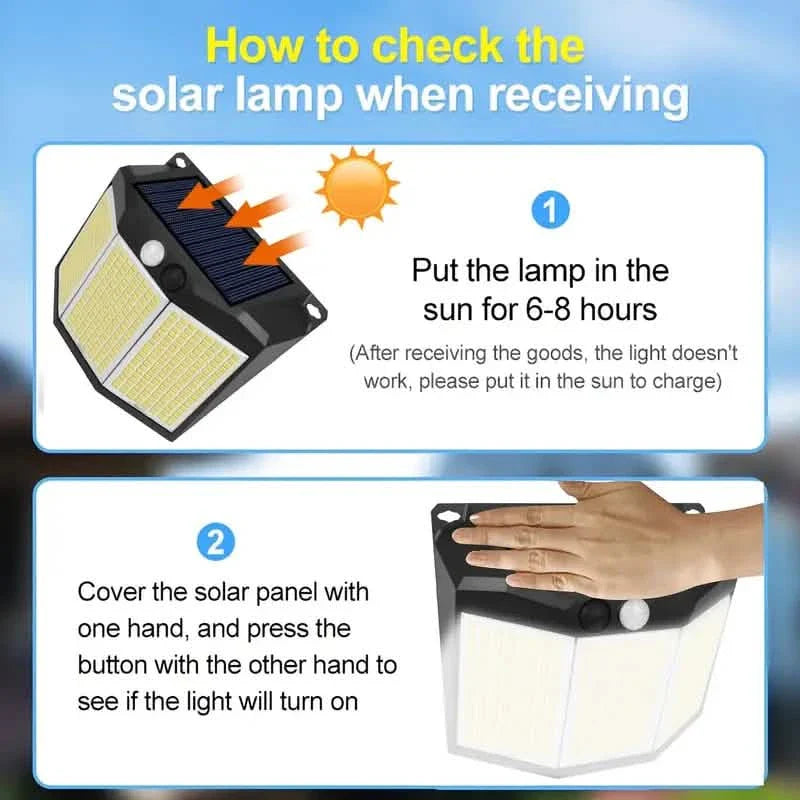 432 LED Solar Garden Wall Lights