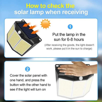 432 LED Solar Garden Wall Lights