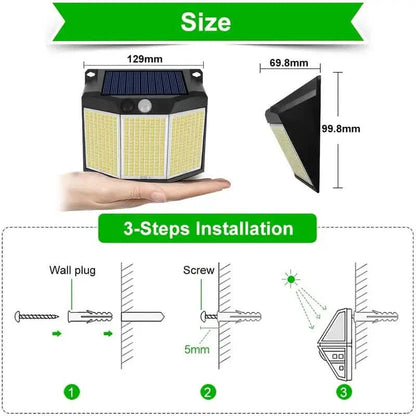 432 LED Solar Garden Wall Lights