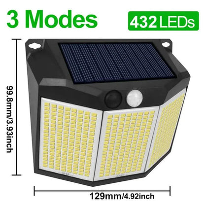 432 LED Solar Garden Wall Lights