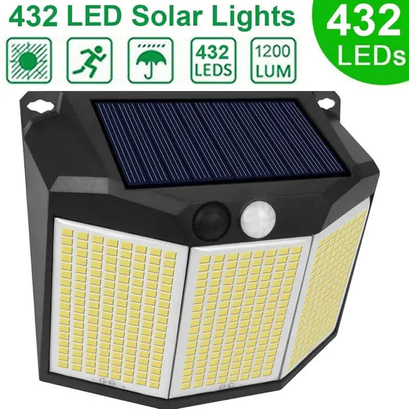 432 LED Solar Garden Wall Lights