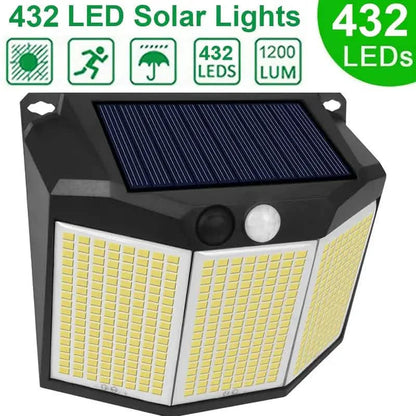 432 LED Solar Garden Wall Lights