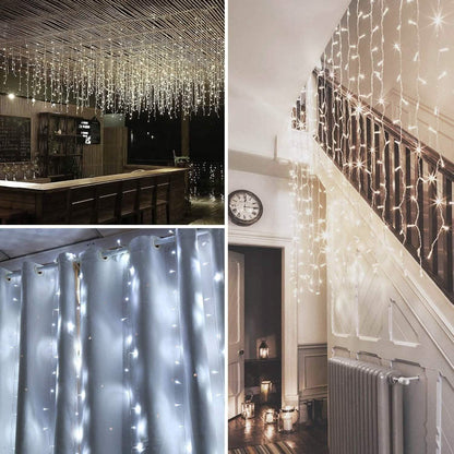 448 LED 6.6 x 19.6 Ft. LED Curtain Lights with 8 Light Modes and Memory Function