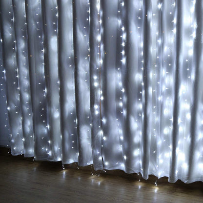 448 LED 6.6 x 19.6 Ft. LED Curtain Lights with 8 Light Modes and Memory Function