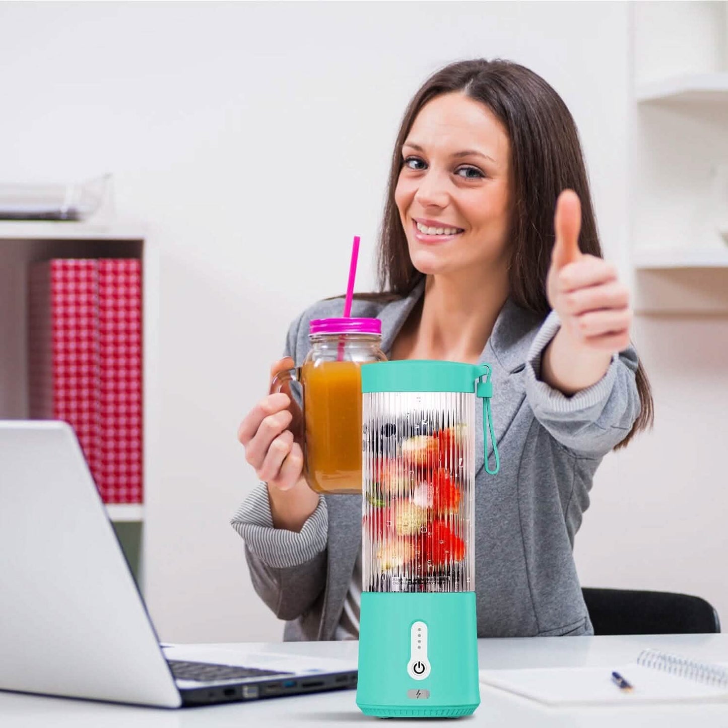 450ml Rechargeable Fruit Blender with 6 Blades