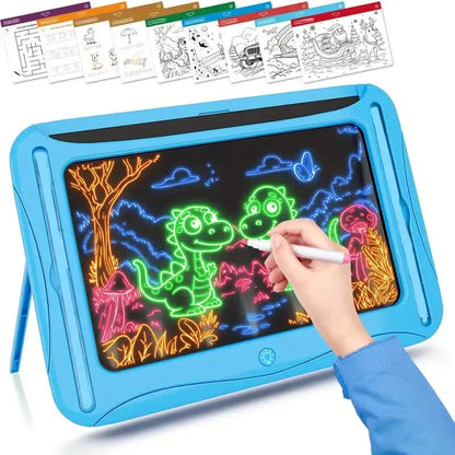 LED Light-Up Doodle Board – 9 Double-Sided Cards with Markers, Art Toy for Kids 3-8