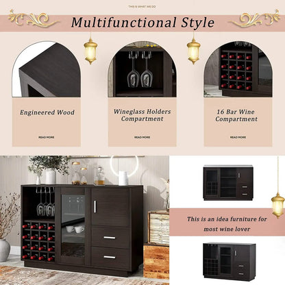 47" Console Dining Table Buffet Sideboard