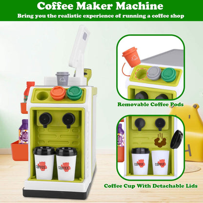 48-Piece: Pretend Cash Register Play Toy Set