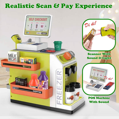 48-Piece: Pretend Cash Register Play Toy Set