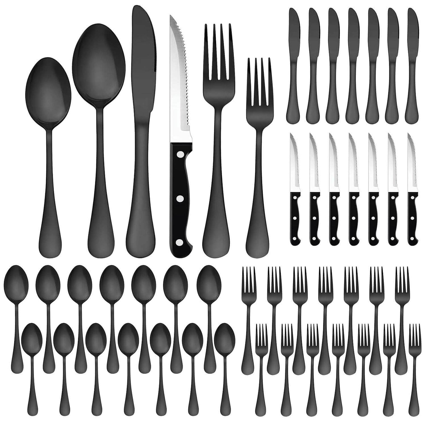 48-Piece: Stainless Steel Silverware Cutlery Set