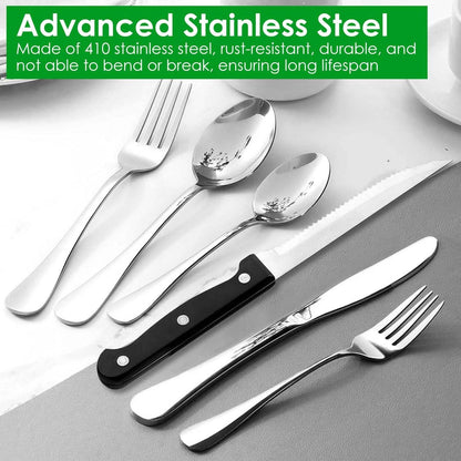 48-Piece: Stainless Steel Silverware Cutlery Set