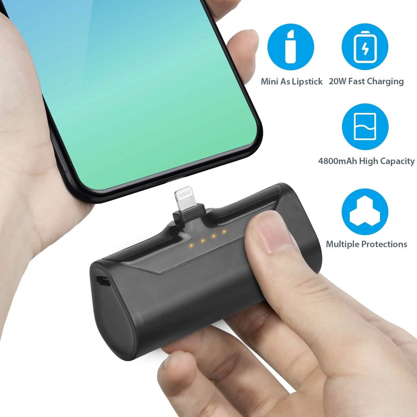 4800 mAh Mini Portable Power Bank