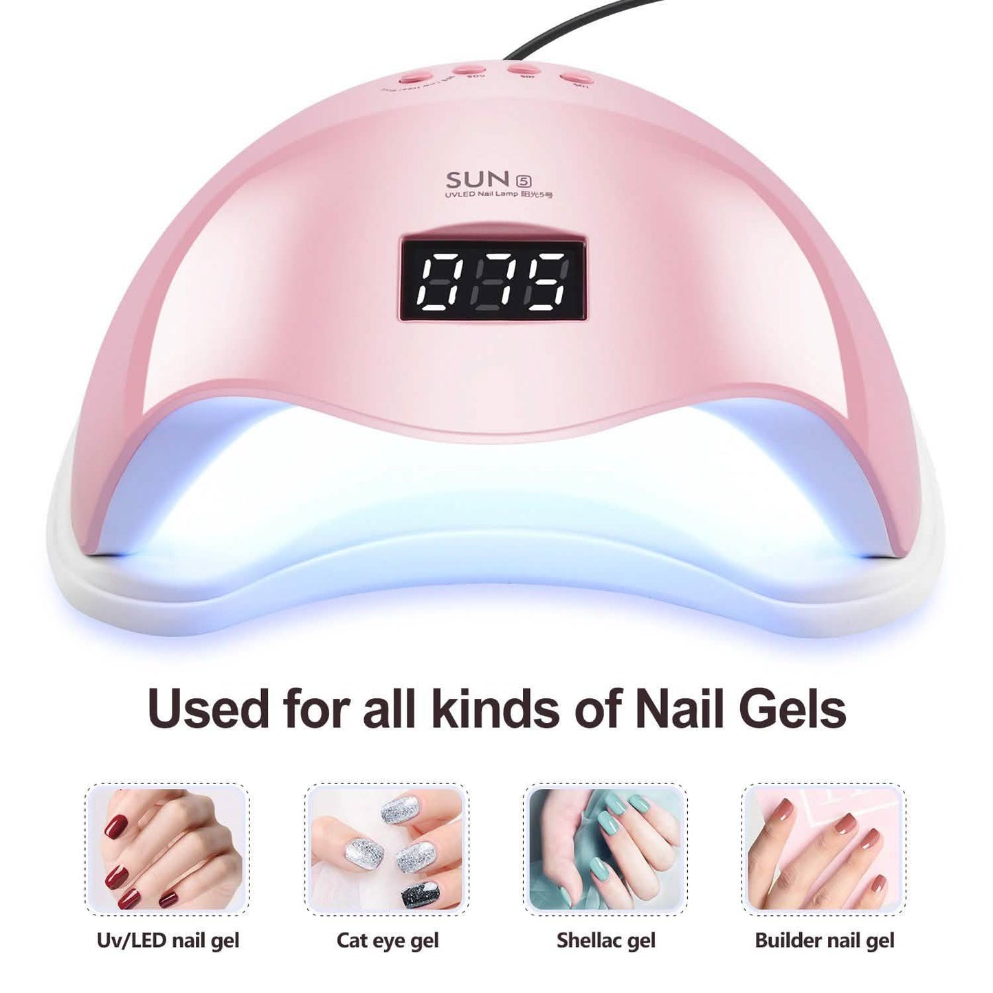 48W UV LED Gel Nail Lamp with 4 Timer