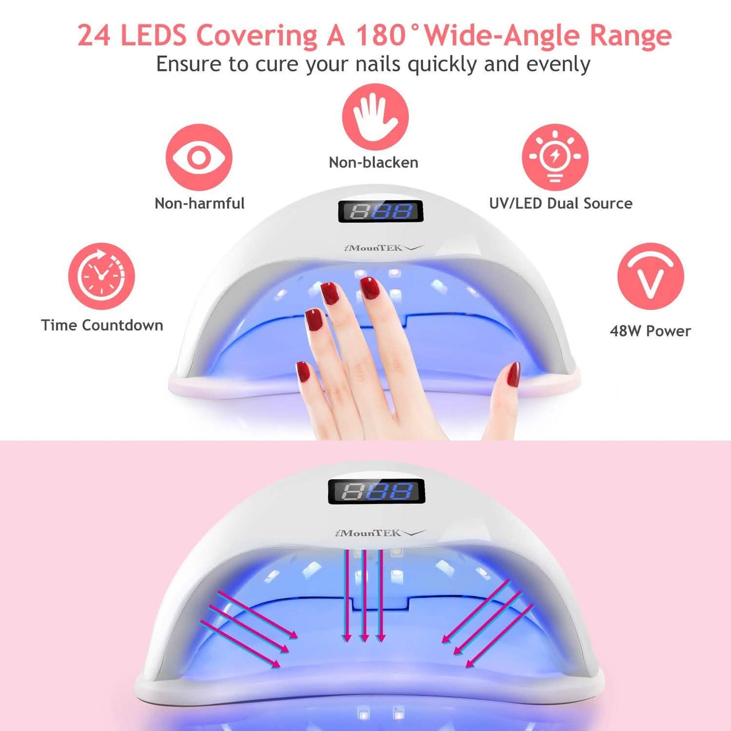 48W UV LED Nail Lamp Gel Polish Nail Dryer