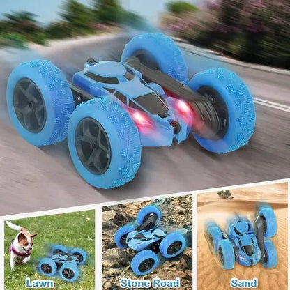RC Remote Control Car – 4WD, 360° Flip Stunt, LED Lights, Ages 6+