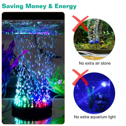 4in Multi-Colored LED Aquarium Air Bubble Lamp