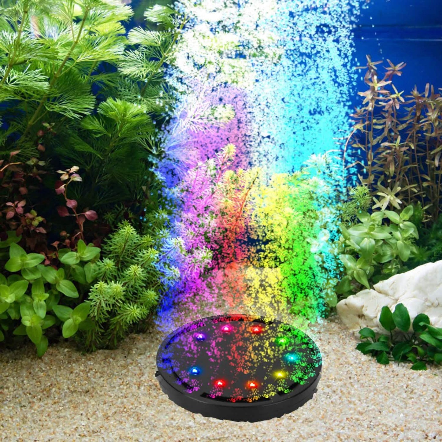 4in Multi-Colored LED Aquarium Air Bubble Lamp