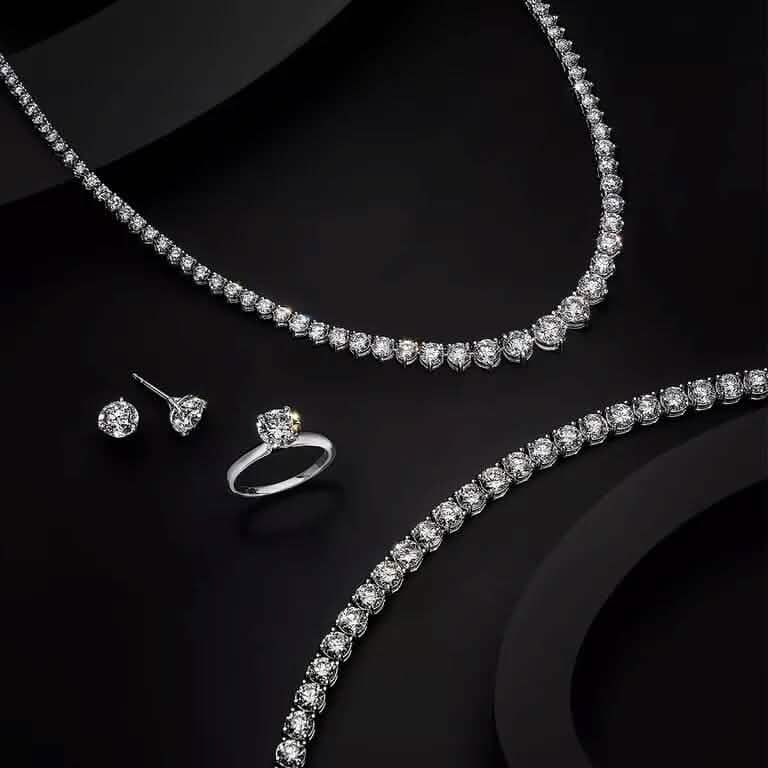 5 Cts Lab-Grown Round Brilliant Cut Diamonds Tennis Bracelet in 14K White Gold