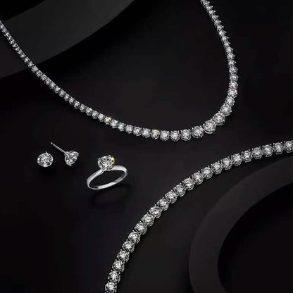 5 Cts Lab-Grown Round Brilliant Cut Diamonds Tennis Bracelet in 14K White Gold