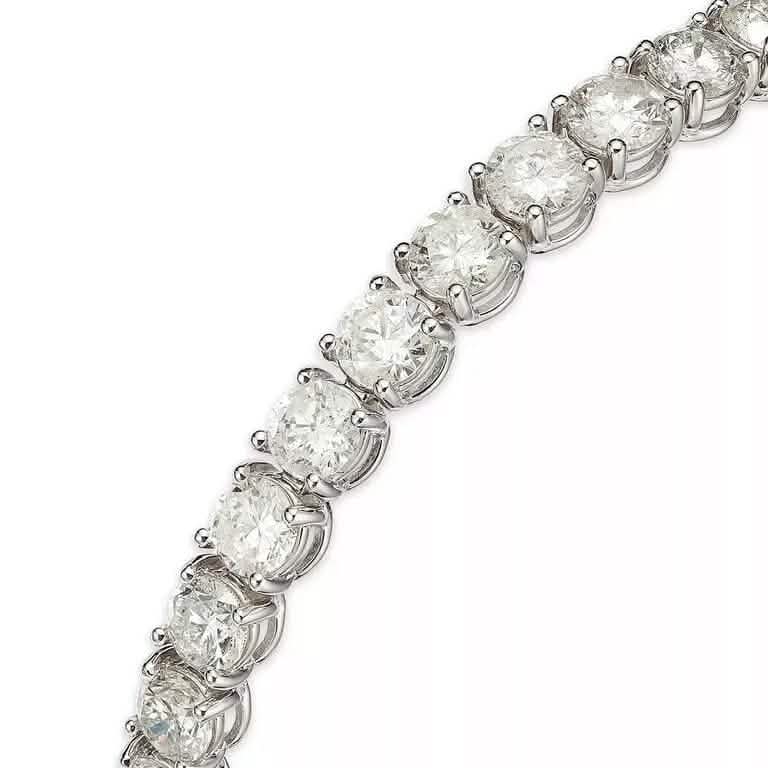 5 Cts Lab-Grown Round Brilliant Cut Diamonds Tennis Bracelet in 14K White Gold
