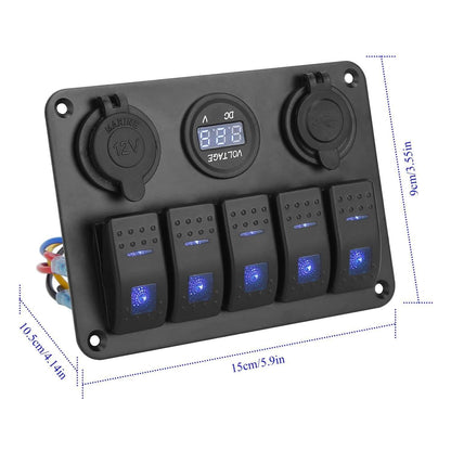 5 Gang Marine Panel Switch