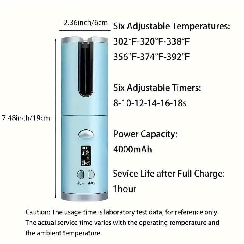 5 Heat Settings Auto-Curler for Luscious Locks