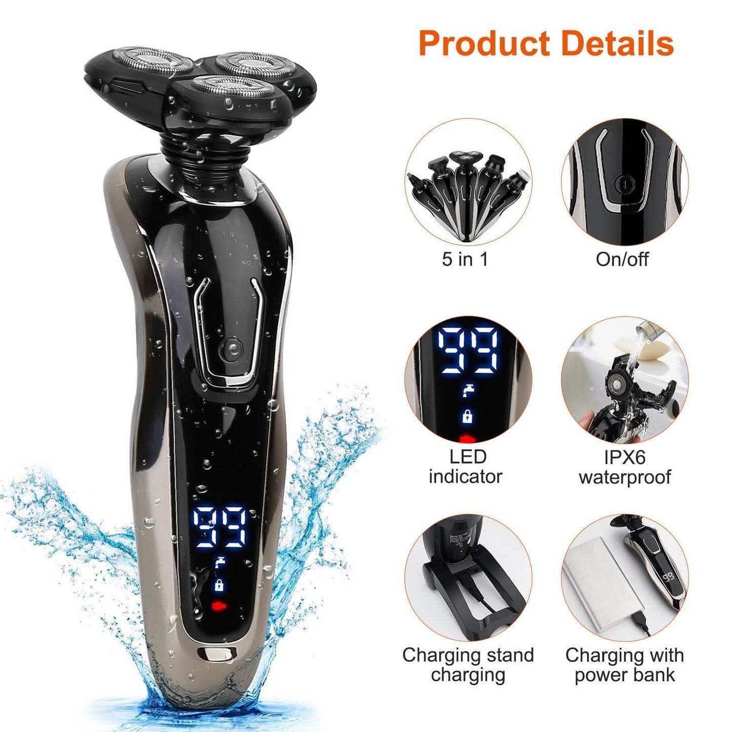 5-in-1 Electric Razor Shaver