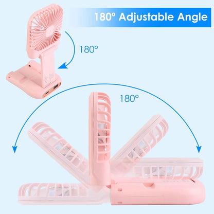 5-in-1 Folding Rechargeable Hands Free Mini Fan