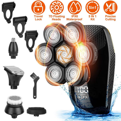 5-in-1 Rechargeable Cordless Trimmer Shaver Kit