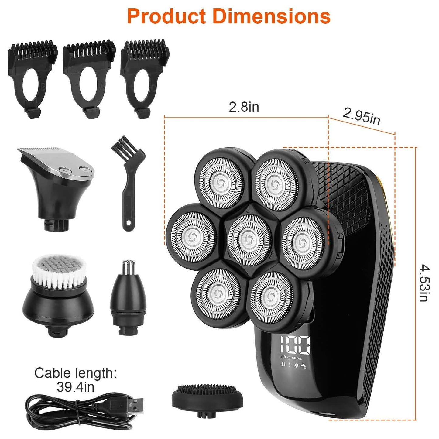 5-in-1 Rechargeable Cordless Trimmer Shaver Kit