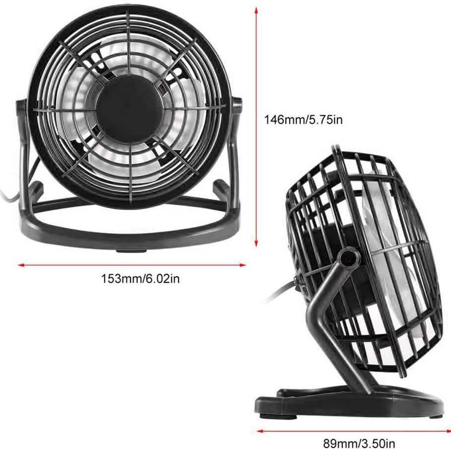 5-Inch USB Personal Desk Fan