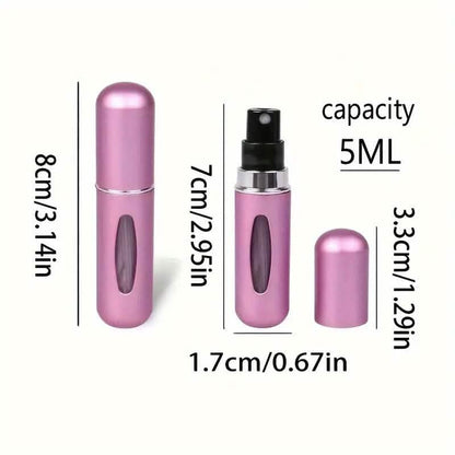 5-Pack: 0.17 Oz Matte Mini Perfume Atomizers