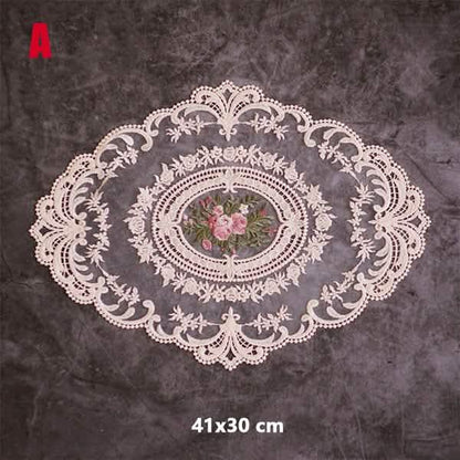 5-Pack: 3 Styles Vintage Lace Embroidery Placemat